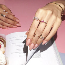 Load image into Gallery viewer, VALENTINE HEART PAVE OPEN RING