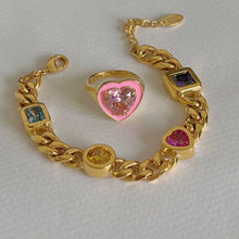 Load image into Gallery viewer, PEPE MULTI STONE CHAIN BRACELET