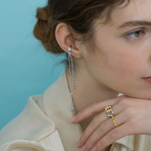 Load image into Gallery viewer, VIVI DBL STONE CHAIN EAR CUFF