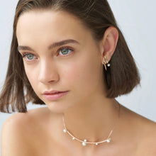 Load image into Gallery viewer, ROCHAS PEARL DBL CIRCLE EAR CUFF