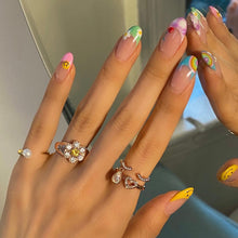 Load image into Gallery viewer, TEAR OF JOY PAVE DOUBLE RINGS