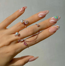 Load image into Gallery viewer, KAIA OVAL CHAINED DBL RINGS