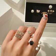 Load image into Gallery viewer, 'ME' LETTER PAVE SETTING OPEN RING
