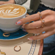 Load image into Gallery viewer, REMI 2 SQ STONE CHAIN RING