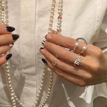Load image into Gallery viewer, 'ME' LETTER PAVE SETTING OPEN RING