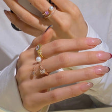 Load image into Gallery viewer, ANNABELLE PEARL STONE CHAIN RING