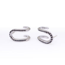 Load image into Gallery viewer, 'U' LINE PAVE EARRING