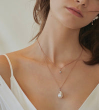 Load image into Gallery viewer, CROSBY BAROQUE PEARL STONE DBL NECKLACE