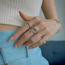 Load image into Gallery viewer, ESME PAVED CHAIN LINK RING