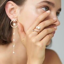 Load image into Gallery viewer, LAFAYETTE DBL PEARL STONE RING
