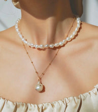 Load image into Gallery viewer, REGINA BAROQUE PEARL BALL CHAIN NECKLACE