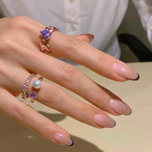 Load image into Gallery viewer, VITTO PEARL STONE PAVED RING