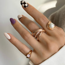 Load image into Gallery viewer, RAQUEL DBL 'X' LINE PAVED RING