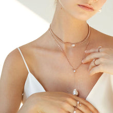 Load image into Gallery viewer, ISABEL OVAL STONE CHAIN NECKLACE