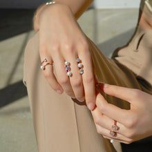 Load image into Gallery viewer, HAILEY PEARL STONE OPEN RING