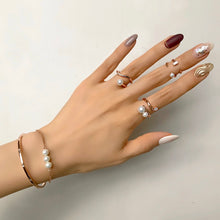 Load image into Gallery viewer, DELPHINE DBL CHAIN OPEN BANGLE