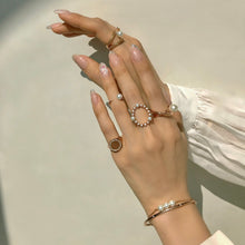 Load image into Gallery viewer, DELPHINE DBL CHAIN OPEN BANGLE