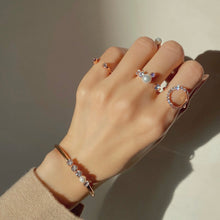 Load image into Gallery viewer, MADEMOISELLE 3 PEARL PAVED RING