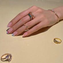 Load image into Gallery viewer, CARMINE DBL ROW STONE PAVED RING