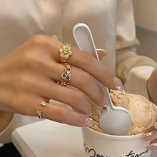 Load image into Gallery viewer, KISMET 1 ROUND STONE CHAIN RING