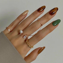 Load image into Gallery viewer, KAIA OVAL CHAINED DBL RINGS