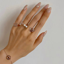 Load image into Gallery viewer, ELLEY THREE HEART ARROW ALL PAVED RING