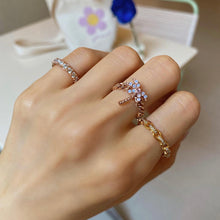 Load image into Gallery viewer, PALM TREE PAVE CHAIN RING