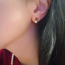 Load image into Gallery viewer, XO PAVE STUD EARRINGS