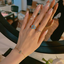 Load image into Gallery viewer, PALM TREE PAVE CHAIN RING