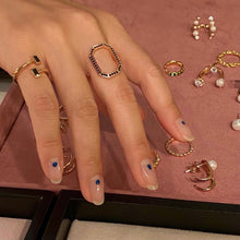 Load image into Gallery viewer, HEXAGON ALL PAVE NINE RING