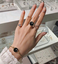 Load image into Gallery viewer, B-BLOCK ONE STONE INLAY SWIVEL BANGLE