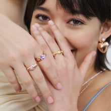 Load image into Gallery viewer, PEPE MULTISTONE CHAIN RING