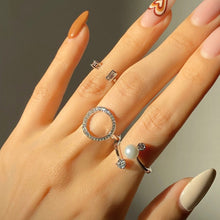 Load image into Gallery viewer, ASTOR PEARL STONE SPIRAL RING