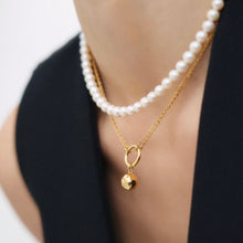 Load image into Gallery viewer, BEA 2 BALL DBL CHAIN NECKLACE