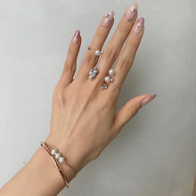 Load image into Gallery viewer, DELPHINE DBL CHAIN OPEN BANGLE