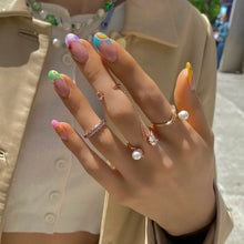 Load image into Gallery viewer, KAIA OVAL CHAINED DBL RINGS