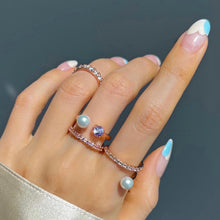 Load image into Gallery viewer, VITTO PEARL STONE PAVED RING
