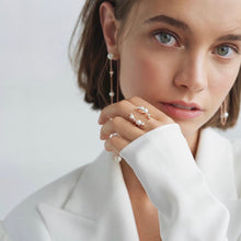 Load image into Gallery viewer, CAMILLE PEARL STONE OPEN RING