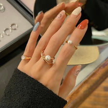 Load image into Gallery viewer, 'X' LINE PEARL RING