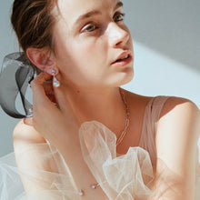 Load image into Gallery viewer, LUCIEN DBL STONE BAROQUE EARRING