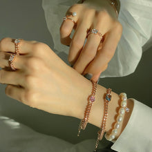 Load image into Gallery viewer, JACQUE SQ STONE CHAIN BRACELET