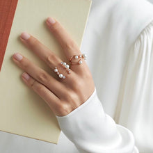 Load image into Gallery viewer, CAMILLE PEARL STONE OPEN RING