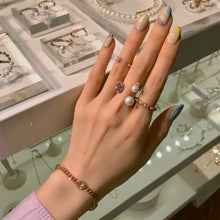 Load image into Gallery viewer, CAROLIN OVAL PAVED PEARL RING
