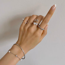 Load image into Gallery viewer, CECILLIA DBL CHAIN OPEN BANGLE