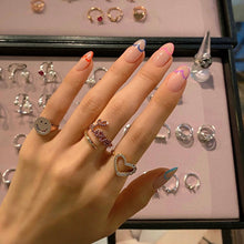 Load image into Gallery viewer, HEART NINE PAVED RING