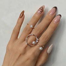 Load image into Gallery viewer, ROUND RAINBOW PEARL STONE RING