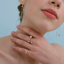 Load image into Gallery viewer, SWEETHEART 1 PEARL CHAIN EARRING