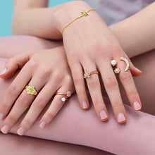 Load image into Gallery viewer, PALM TREE PAVE CHAIN RING