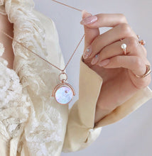 Load image into Gallery viewer, LARGE B-BLOCK STONE INLAY SWIVEL LONG NECKLACE