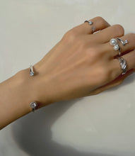 Load image into Gallery viewer, CONNELLY PAVED RHINESTONE OPEN BANGLE